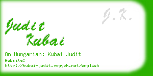 judit kubai business card